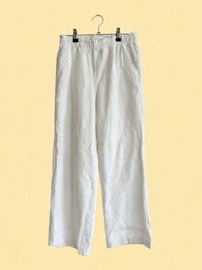 Lightweight White Wide-Leg  Pants